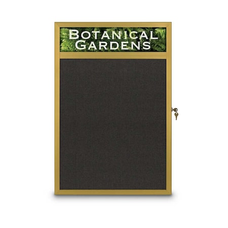 United Visual Products Open Faced Traditional Corkboard, 60x48" UV644A-BRONZE-COBACC